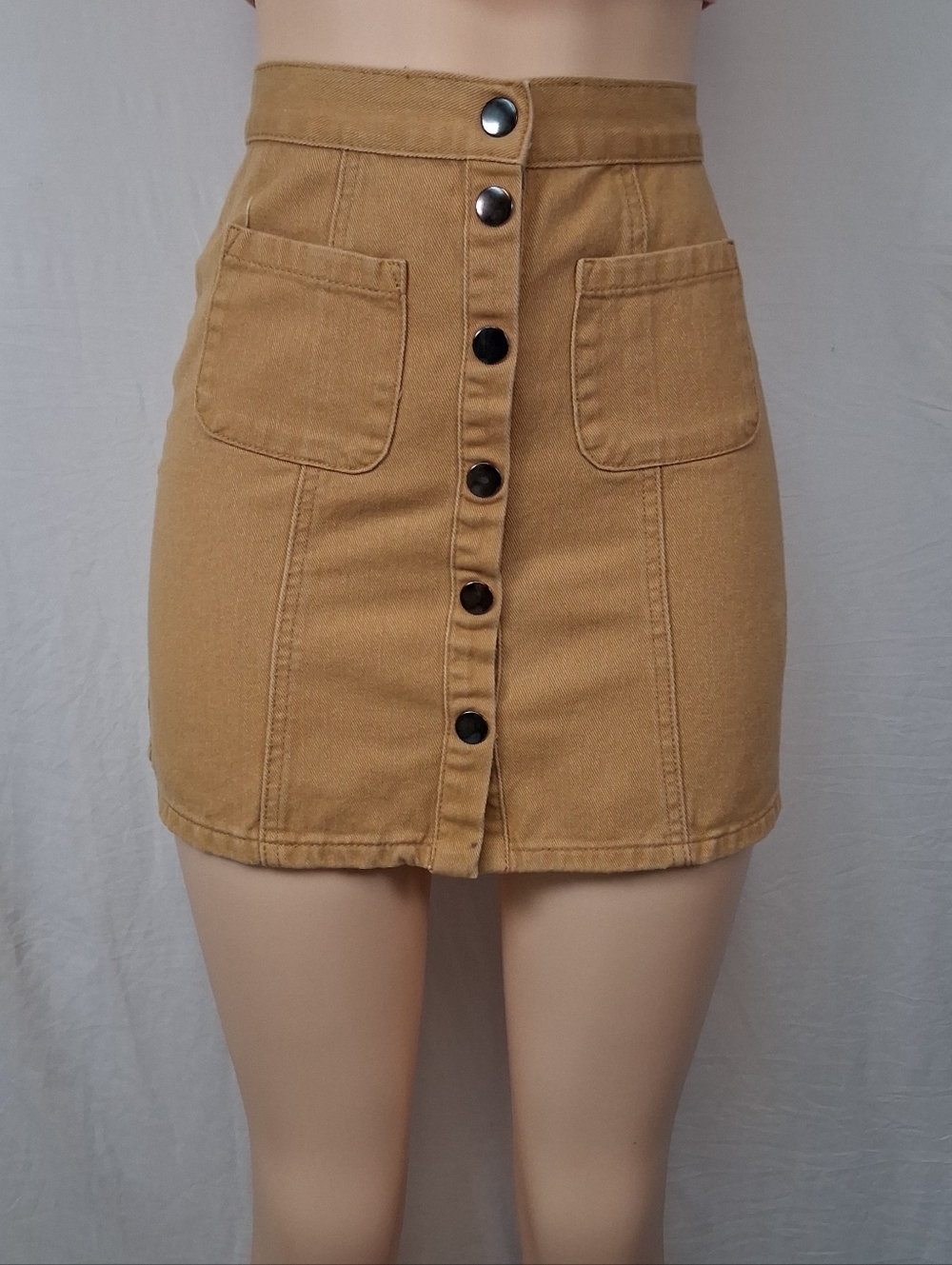 BDG Mustard Denim Mini Urban Skirt Size XS ⁹